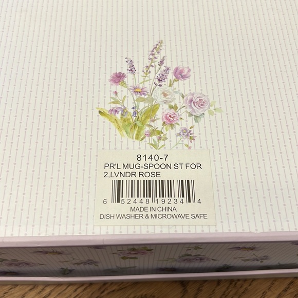 Delton Porcelain - Lavender rose mug and spoon set - Picture 5 of 5